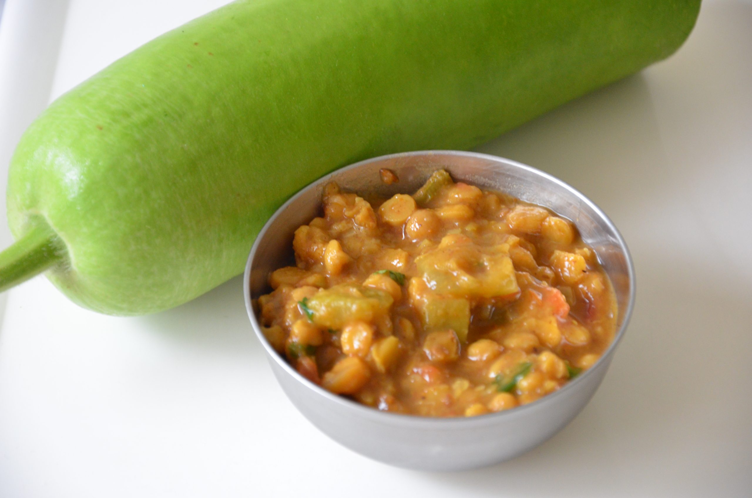 Ghiya (Lauki) Channa Dal recipe (Bottle Gourd/Doodhi and split Bengal